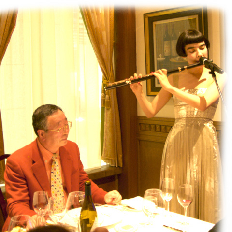 Drue Plays Flute For Ichizo Nakagawa, Host For Global Launch Of Around The World In A Single Stroke