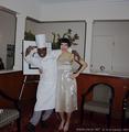 Reginald Watkins, Charlie Trotter's Chicago Sous Chef Welcomes Drue and her painting Enso 2008