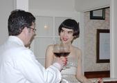 Drue offers a toast at Charlie Trotter's
