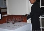 Sommelier Linda Violago pours Clendenen's Au Bon Climat Around the World Pinot