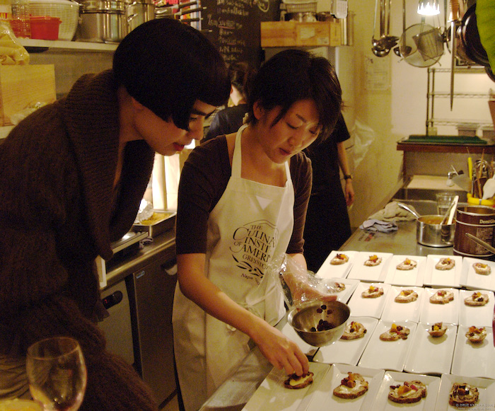 Celebrated Chef Ema Koeda Prepares Exquisite Hors d'oeuvres of Red Wine Bread and Smoked Octopus